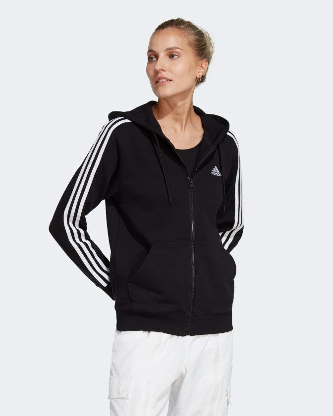 ADIDAS FELPA CON CAPPUCCIO ESSENTIALS 3 STRIPES FRENCH TERRY REGULAR F Apex Store Sport Evolution