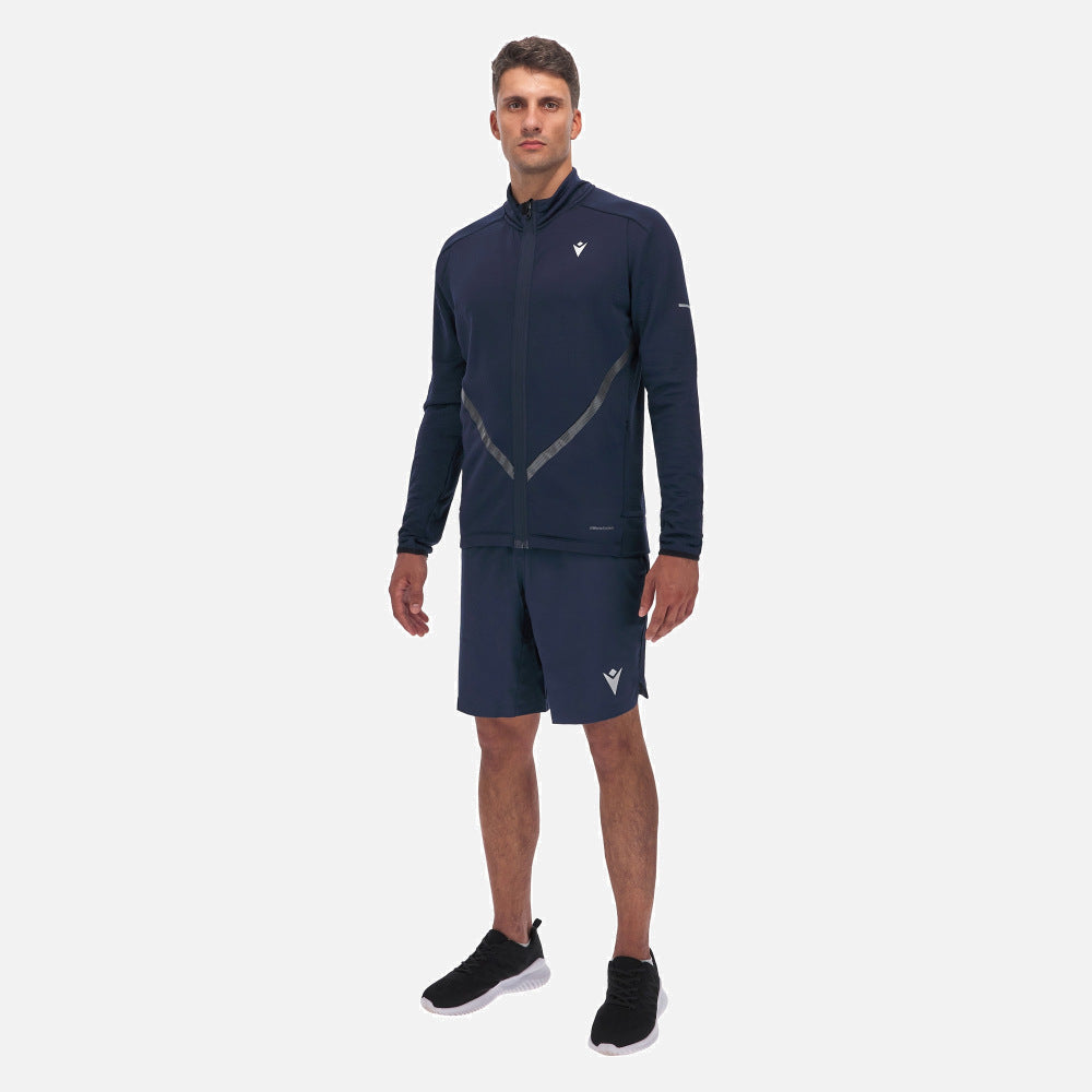 MACRON GILLES FELPA ZIP UOMO BLU NAVY