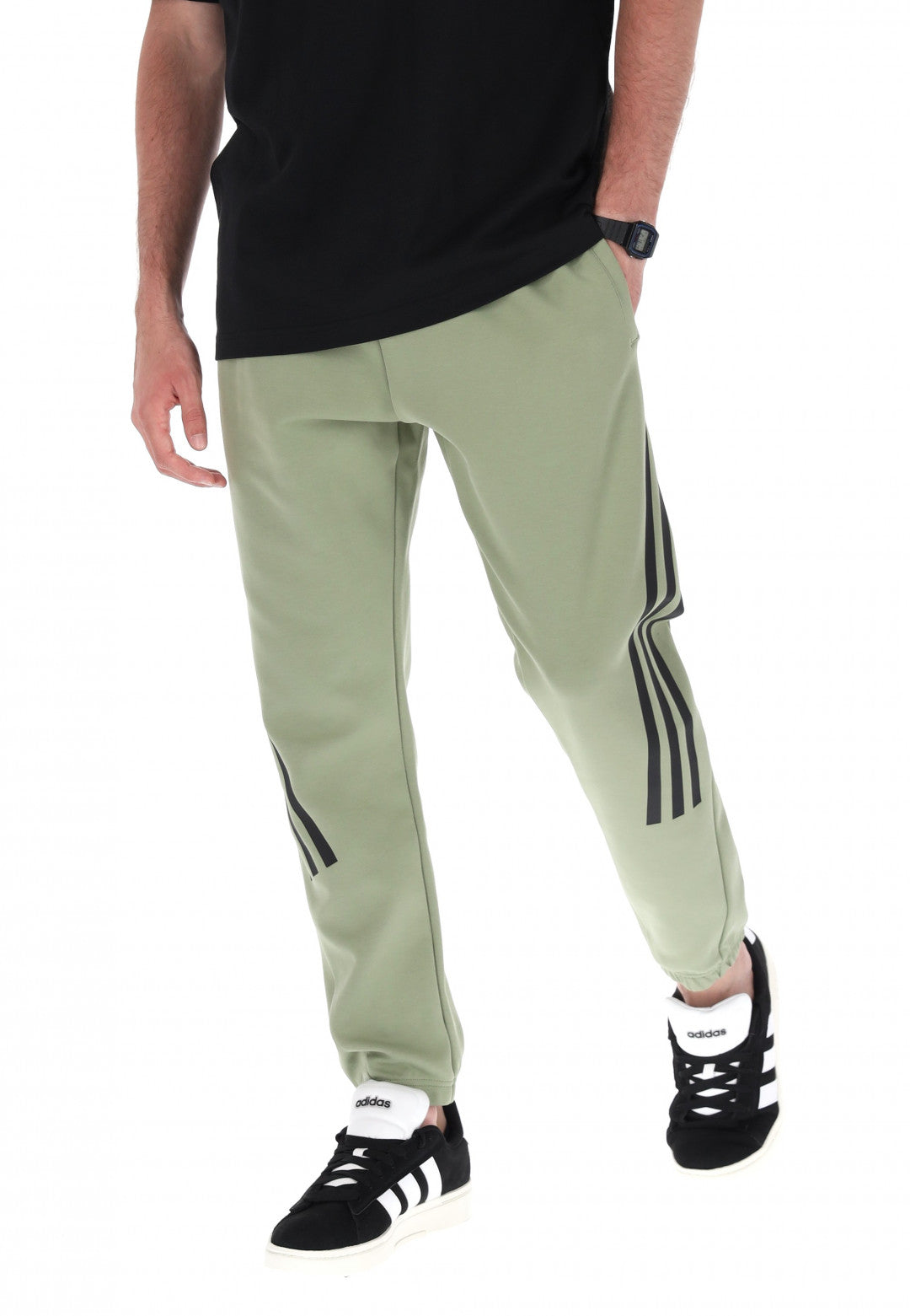 PANTALONI ADIDAS FUTURE ICONS 3-STRIPES VERDE UOMO