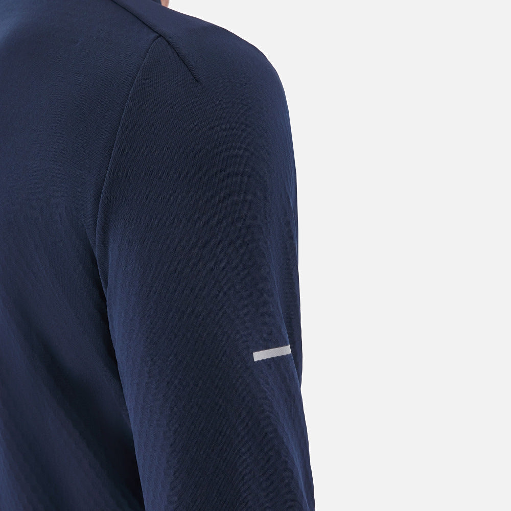 MACRON GILLES FELPA ZIP UOMO BLU NAVY