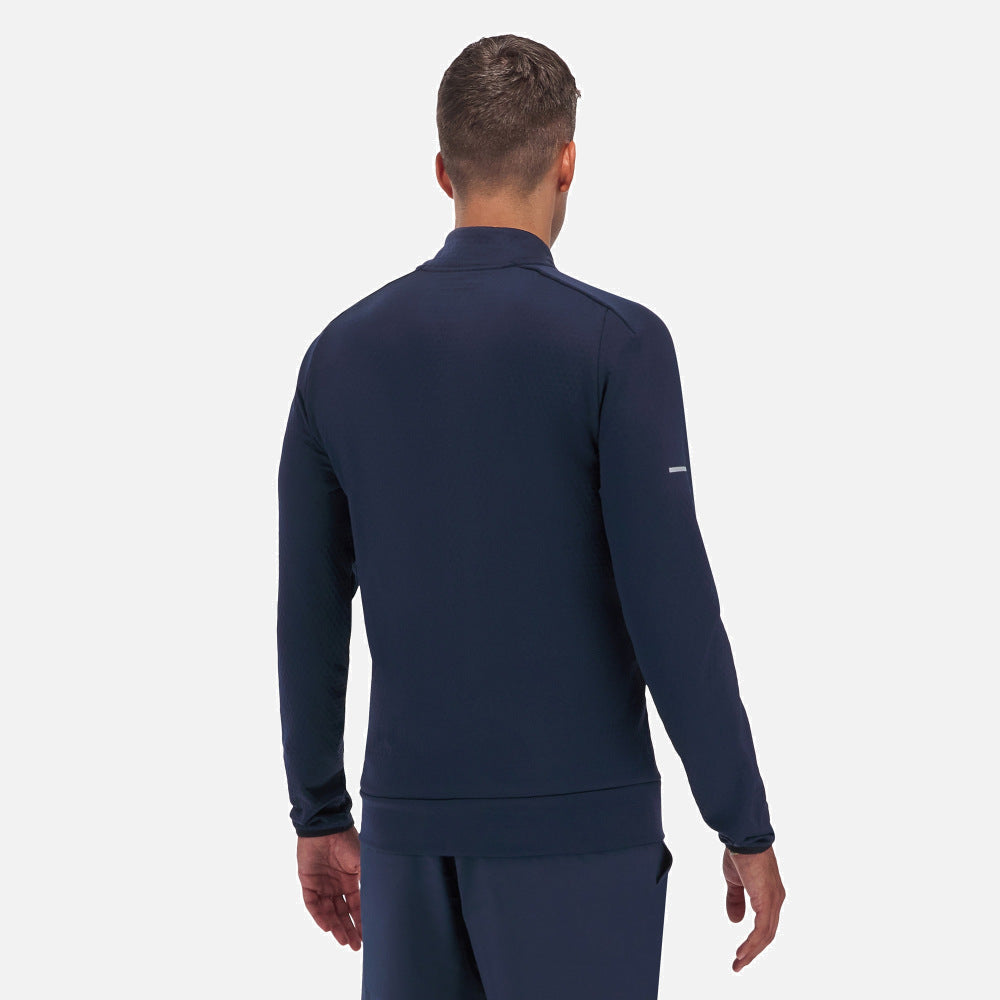 MACRON GILLES FELPA ZIP UOMO BLU NAVY