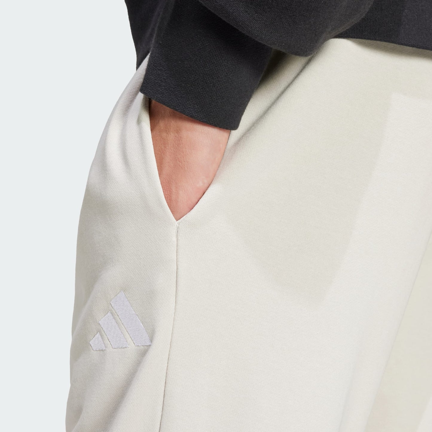 PANTALONI ADIDAS ESSENTIALS FEEL COMFORT FRENCH TERRY BEIGE UOMO