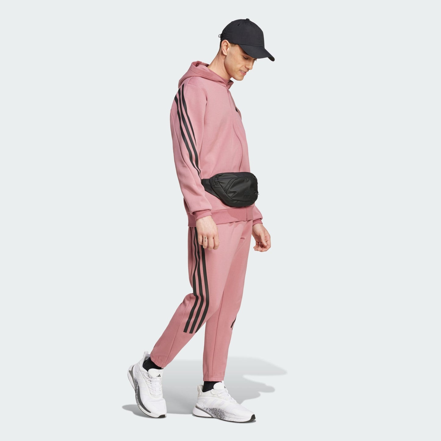 ADIDAS PANTALONI FUTURE ICONS 3-STRIPES ROSSO UOMO