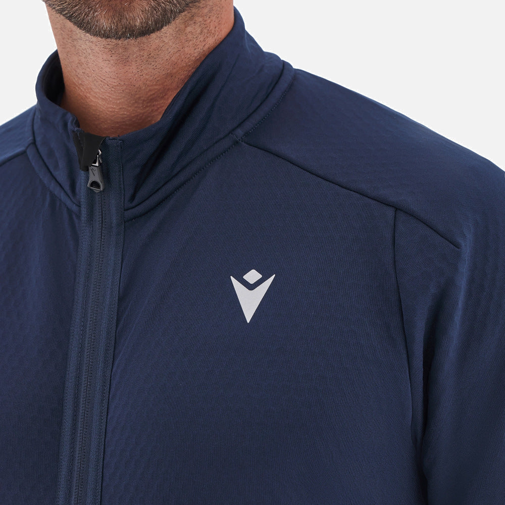 MACRON GILLES FELPA ZIP UOMO BLU NAVY