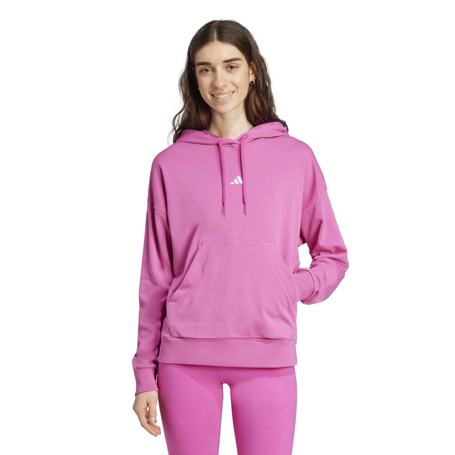 FELPA CAPPUCCIO ADIDAS HOODED SWEAT FT DONNA ROSA