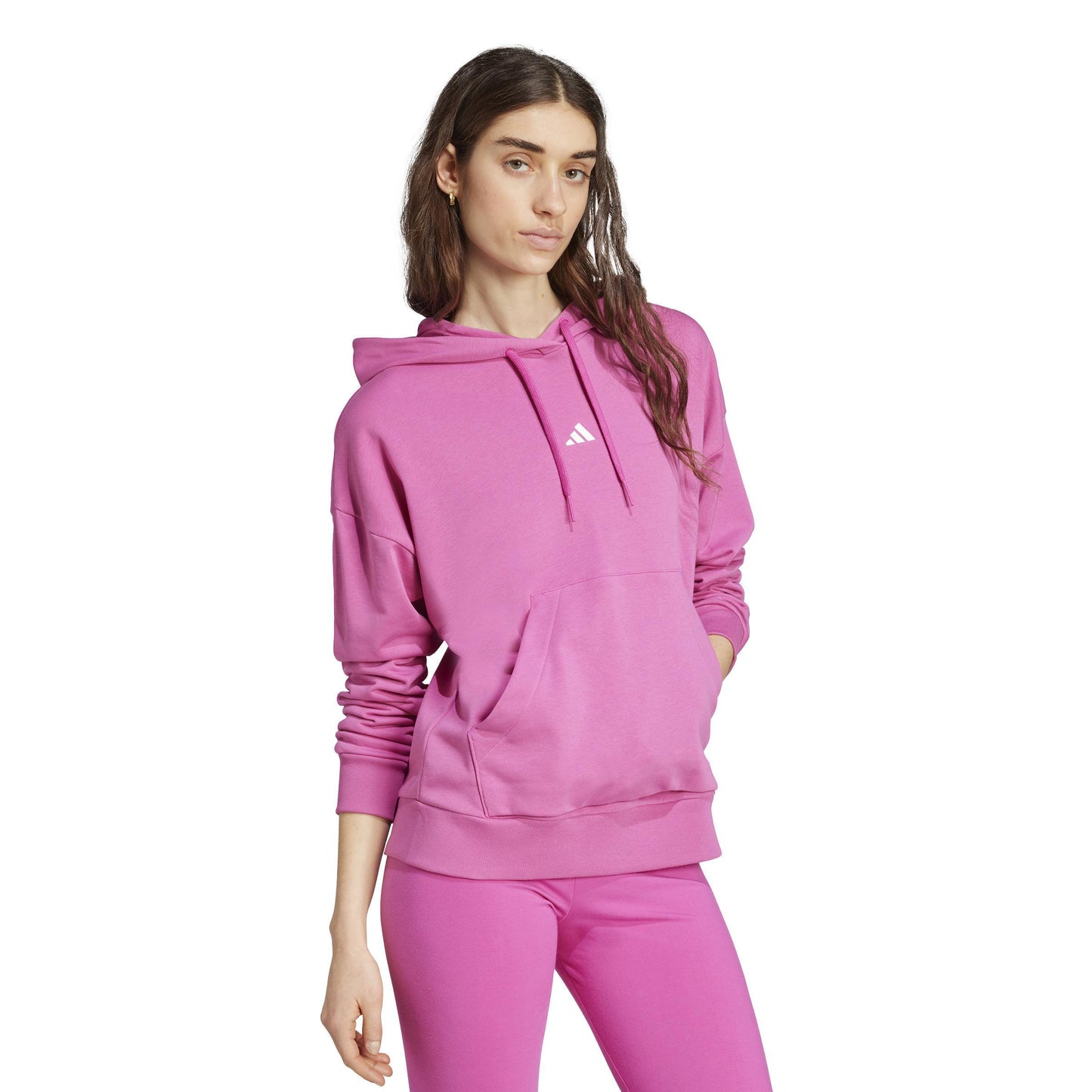 FELPA CAPPUCCIO ADIDAS HOODED SWEAT FT DONNA ROSA
