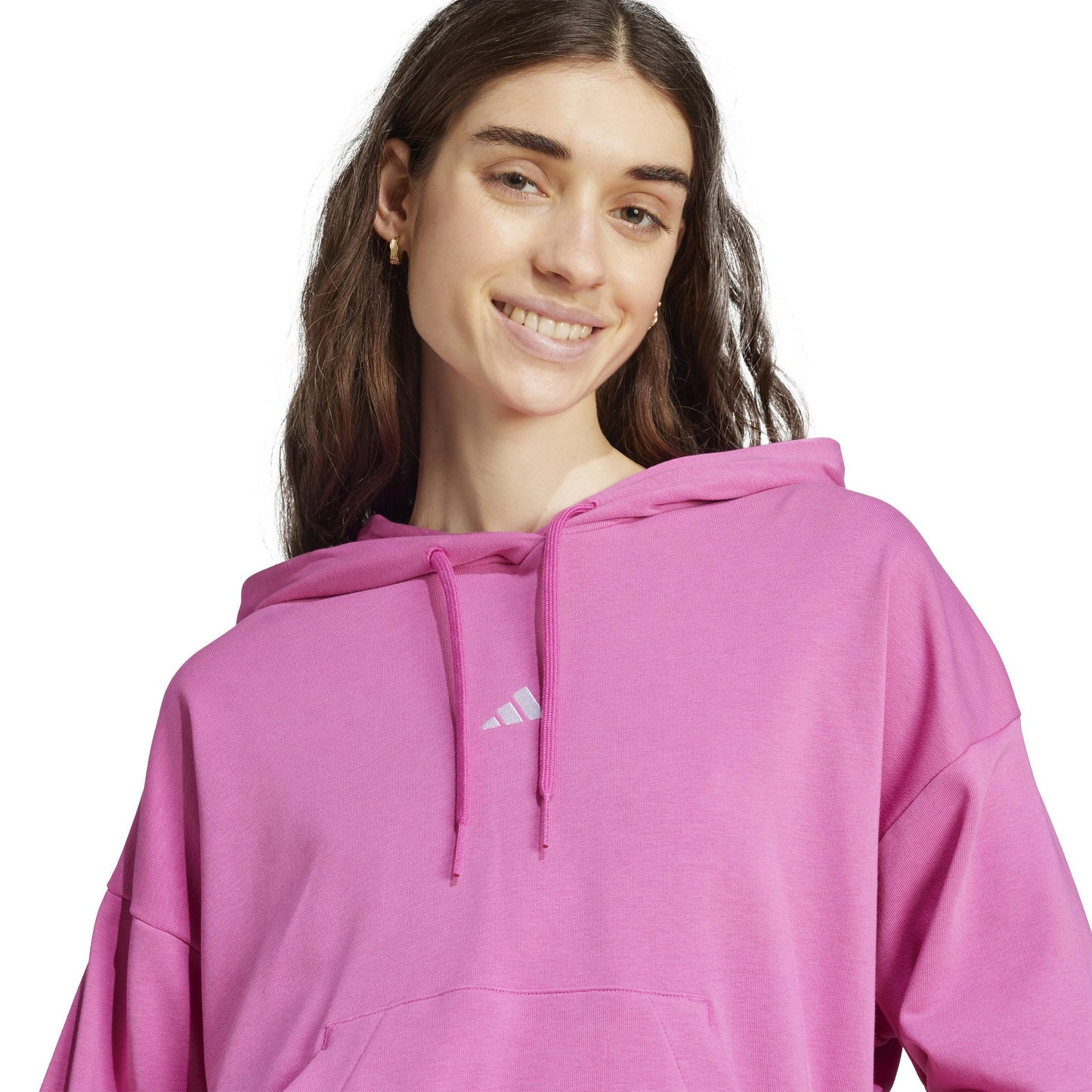 FELPA CAPPUCCIO ADIDAS HOODED SWEAT FT DONNA ROSA