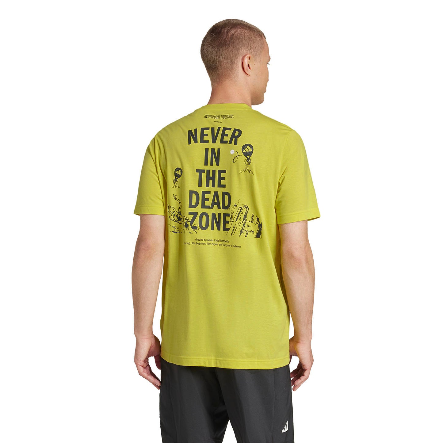 ADIDAS T-SHIRT PADEL ZONE GRAPHIC GIALLO UOMO