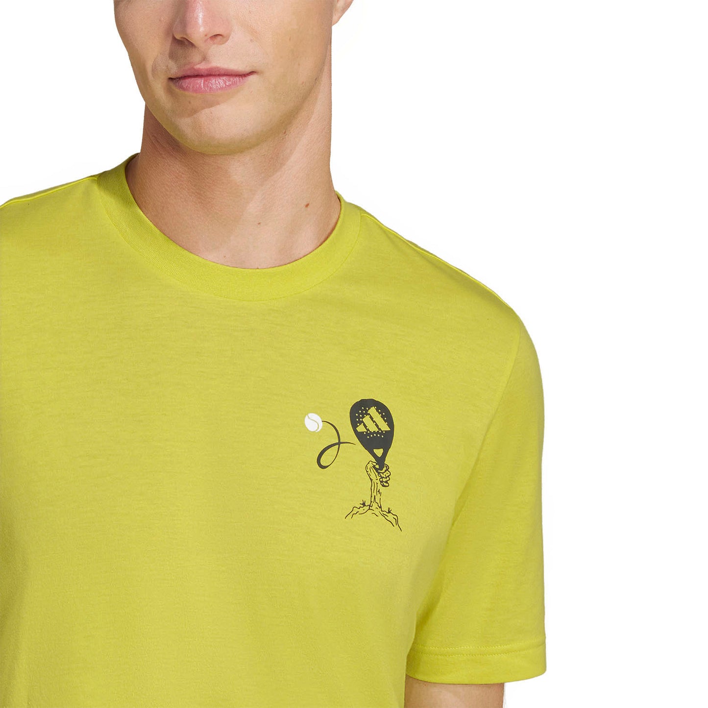 ADIDAS T-SHIRT PADEL ZONE GRAPHIC GIALLO UOMO