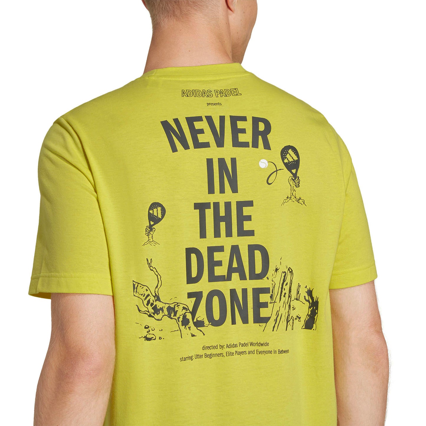 ADIDAS T-SHIRT PADEL ZONE GRAPHIC GIALLO UOMO
