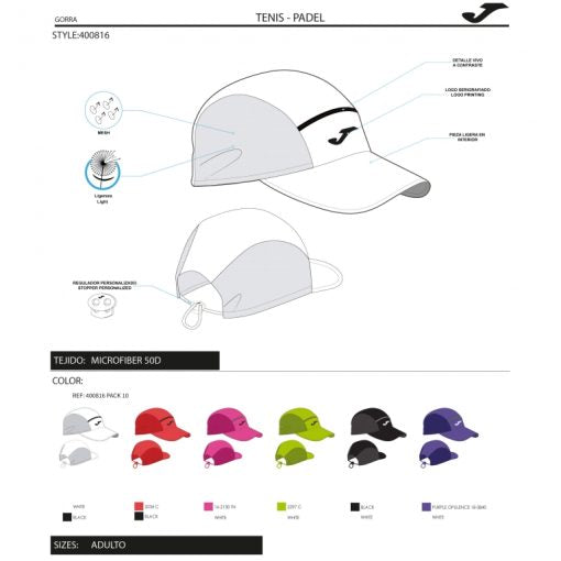 JOMA CAPPELLINO MICROFIBRA – COLORI VARI