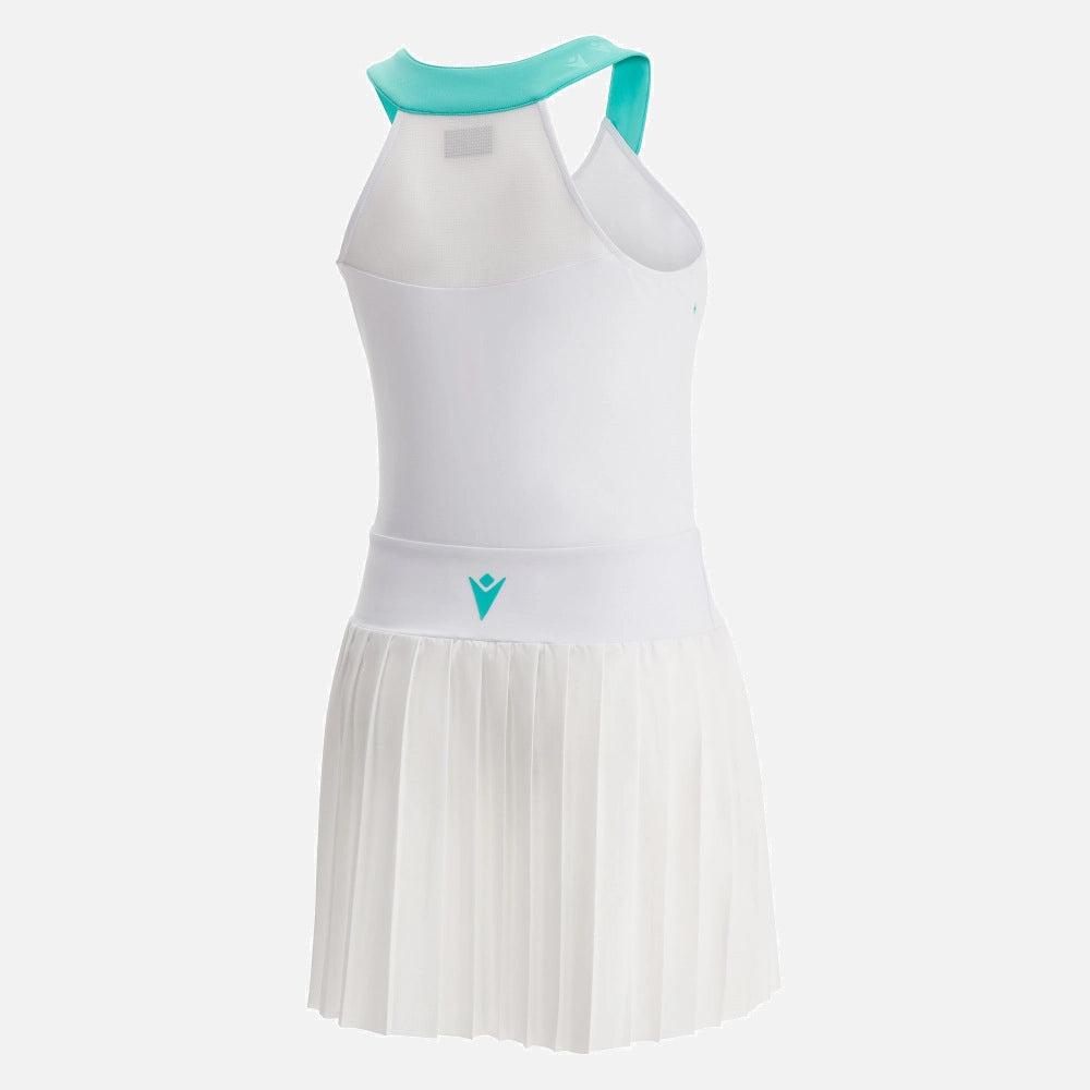 MACRON VESTITO LUCILLA DONNA BIANCO/TURCHESE