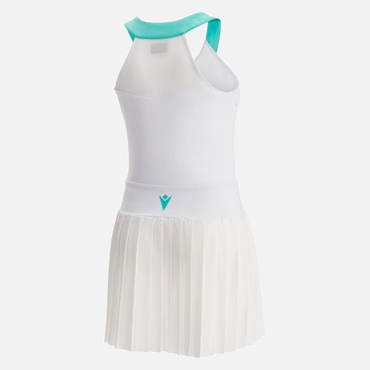 MACRON VESTITO LUCILLA DONNA BIANCO/TURCHESE