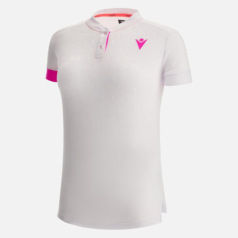 MACRON T SHIRT LIVIA POLO KOREAN DONNA BIANCO/ROSA FLUO