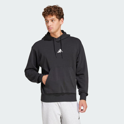 FELPA CAPPUCCIO ADIDAS ESSENTIALS FEELCOZY FRENCH TERRY NERO UOMO