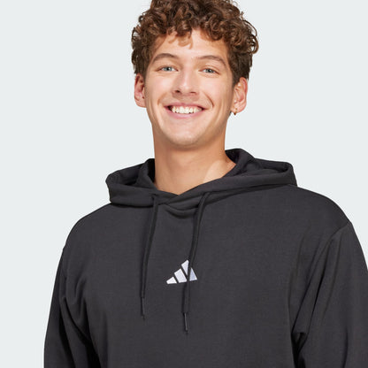 FELPA CAPPUCCIO ADIDAS ESSENTIALS FEELCOZY FRENCH TERRY NERO UOMO