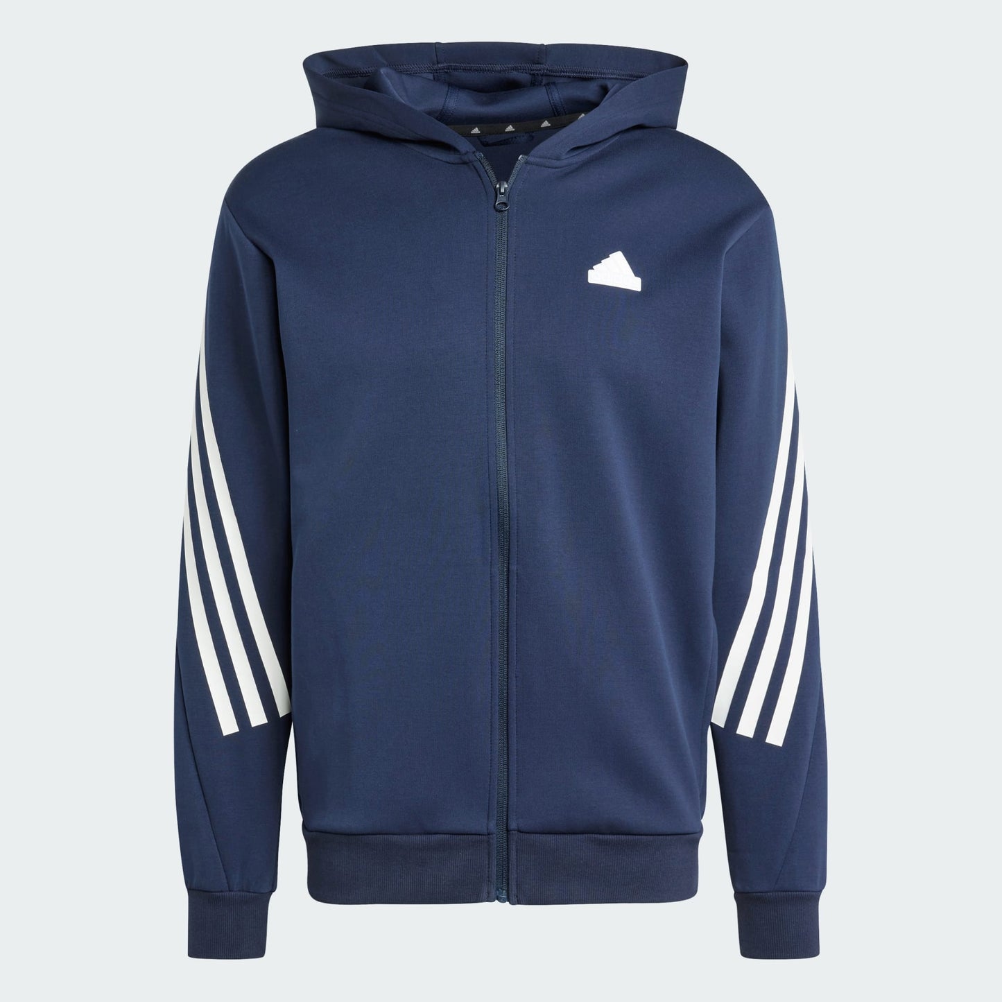 FELPA CAPPUCCIO ADIDAS FUTURE ICONS 3-STRIPES FULL ZIP UOMO BLU