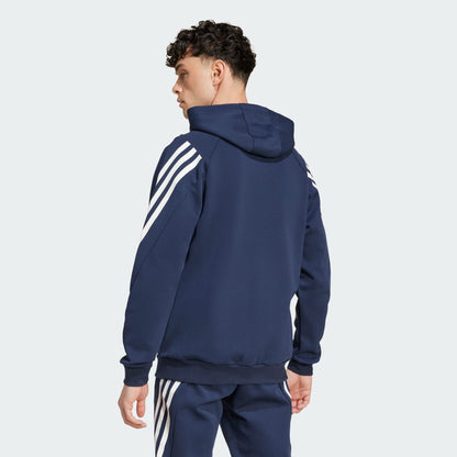 FELPA CAPPUCCIO ADIDAS FUTURE ICONS 3-STRIPES FULL ZIP UOMO BLU