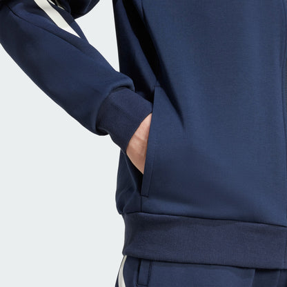FELPA CAPPUCCIO ADIDAS FUTURE ICONS 3-STRIPES FULL ZIP UOMO BLU
