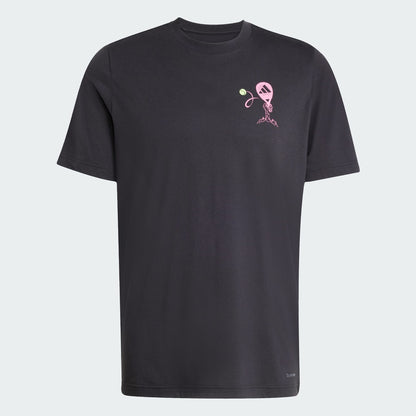 ADIDAS T-SHIRT PADEL ZONE GRAPHIC NERO UOMO