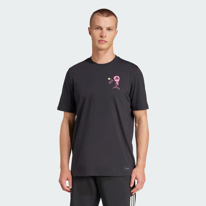 ADIDAS T-SHIRT PADEL ZONE GRAPHIC NERO UOMO