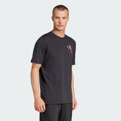 ADIDAS T-SHIRT PADEL ZONE GRAPHIC NERO UOMO