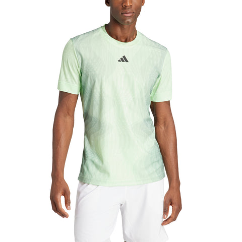 ADIDAS T-SHIRT DA TENNIS AIRCHILL PRO FREELIFT UOMO Verde/Grigio