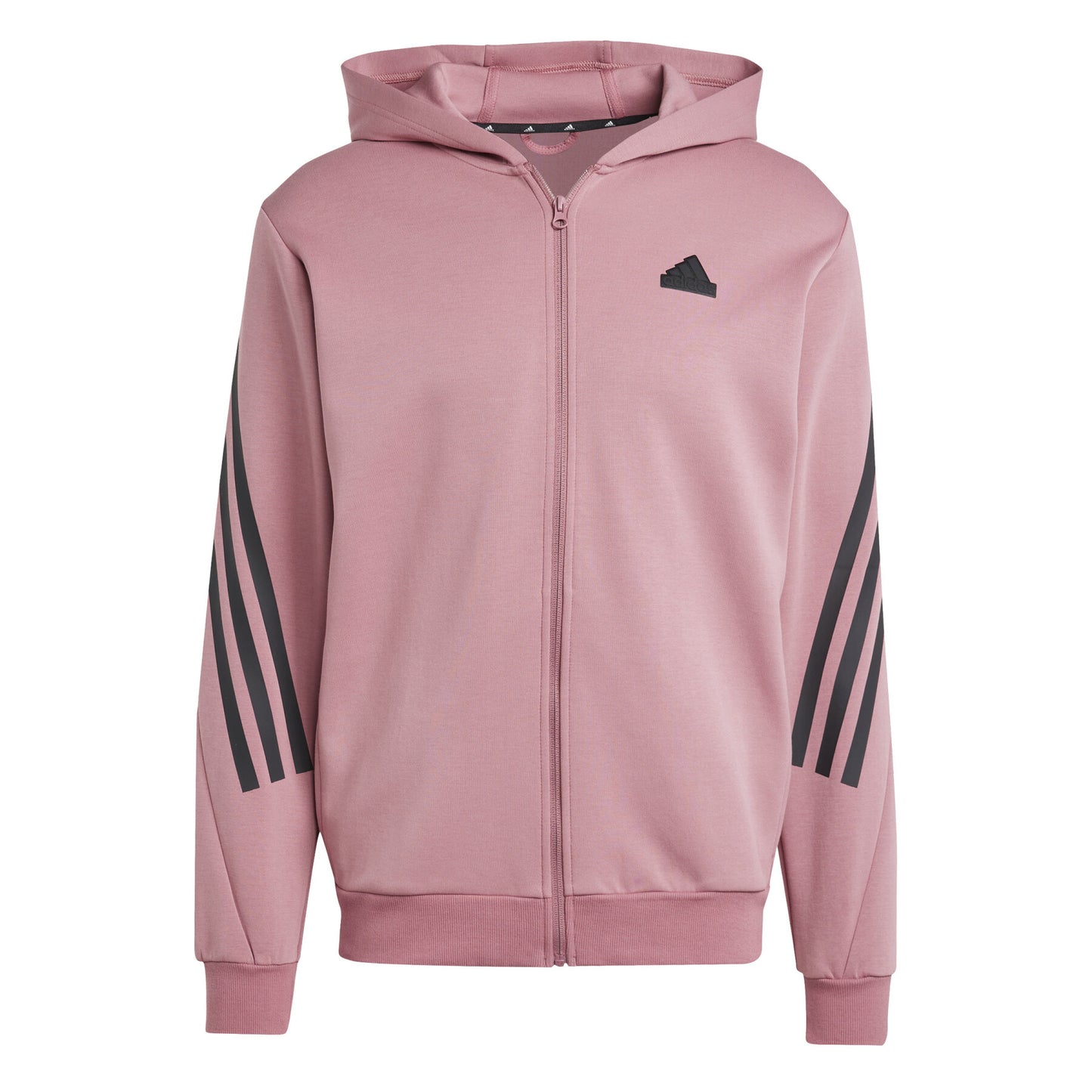 FELPA CAPPUCCIO ADIDAS FUTURE ICONS 3-STRIPES FULL ZIP UOMO ROSSO