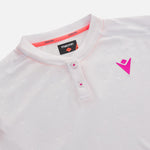 MACRON T SHIRT LIVIA POLO KOREAN DONNA BIANCO/ROSA FLUO