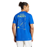 ADIDAS T-SHIRT GRAPHIC LOGO PADEL UOMO Blu