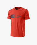 WILSON T SHIRT DI COTONE BELA HYPE TECH DA PADEL UOMO ARANCIO