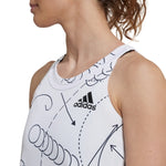 ADIDAS CLUB GRAPHIC LOGO TANK WOMAN WHITE